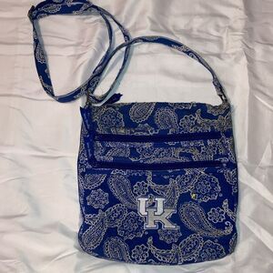 Well Loved Vera Bradley Collegiate Crossbody University of Kentucky Blue & White